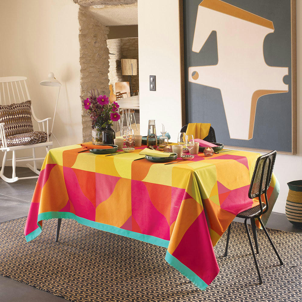 MILLE BARI SUMMER - Nappe  pur coton multicolore 155x260