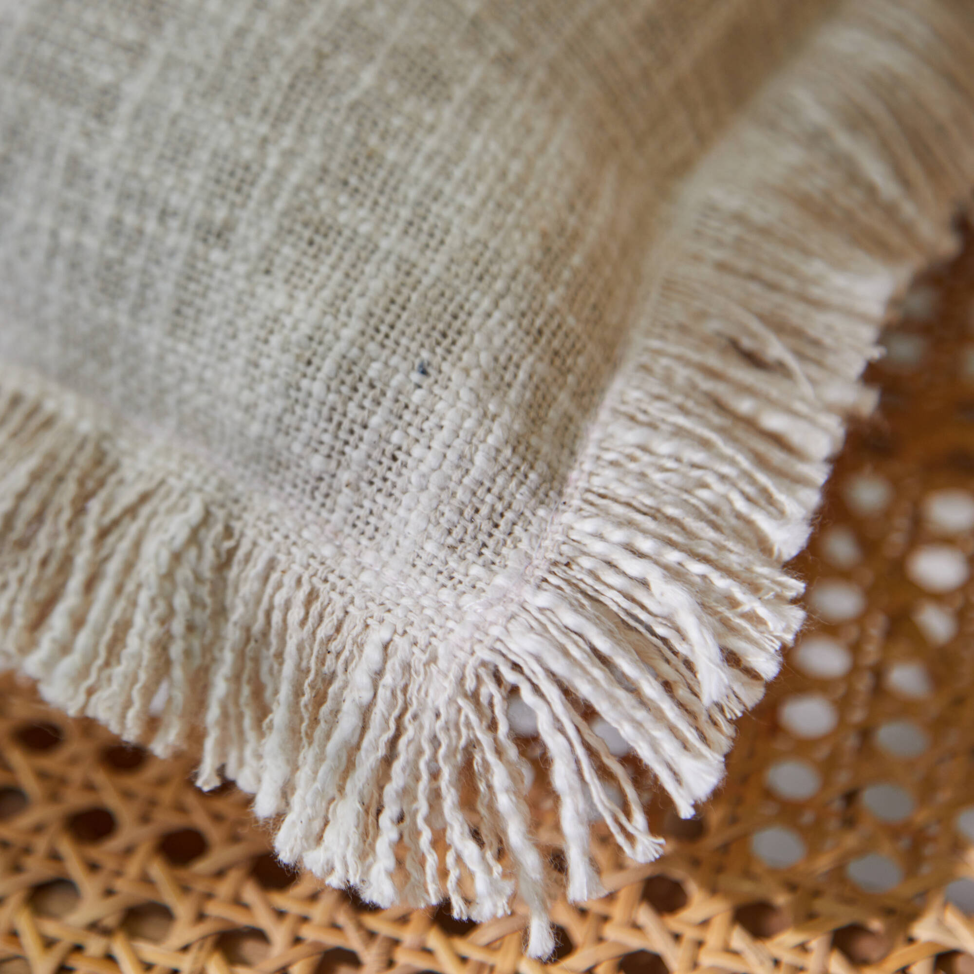 Coussin uni coton texturé