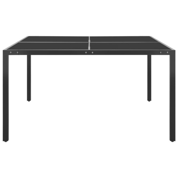 VidaXL Stół ogrodowy Antracyt 130x130x72 cm Stal