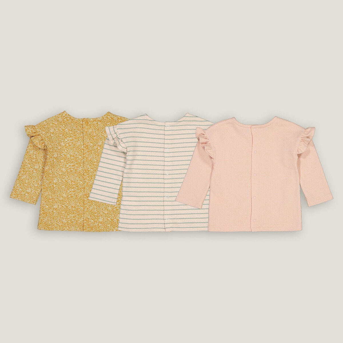 Lot de 3 T-shirts en coton fantaisie