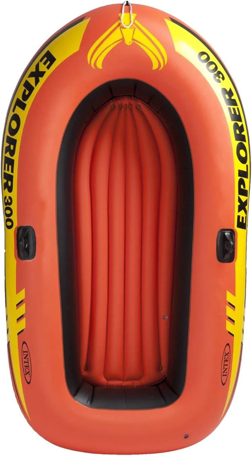 Explorer Inflatable Boat Series: Dual Air Chambers �C Welded Oar Locks �C Grab Handles �C Bow Rope �C Sporty Design(Explorer 300 Set)
