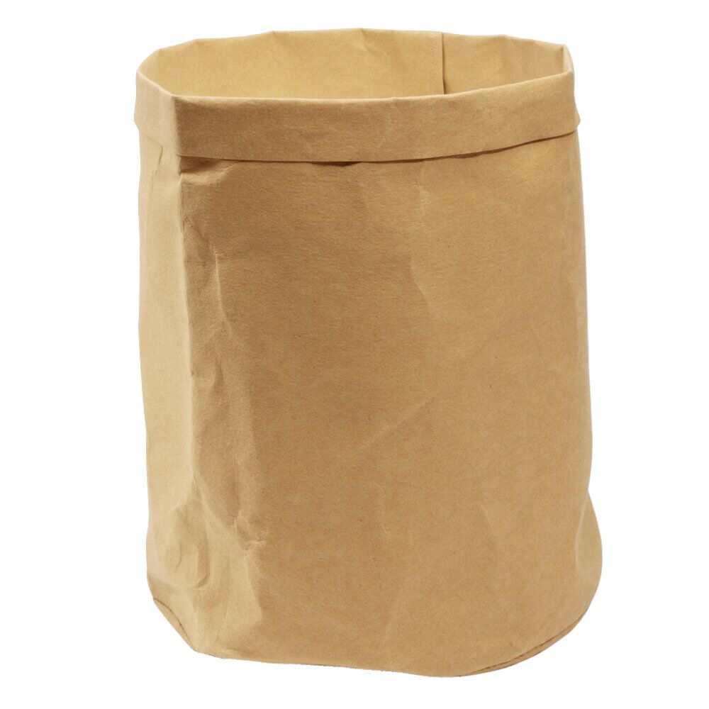 Panière ronde kraft Box Cube marron Ø25xH28cm 17,5L