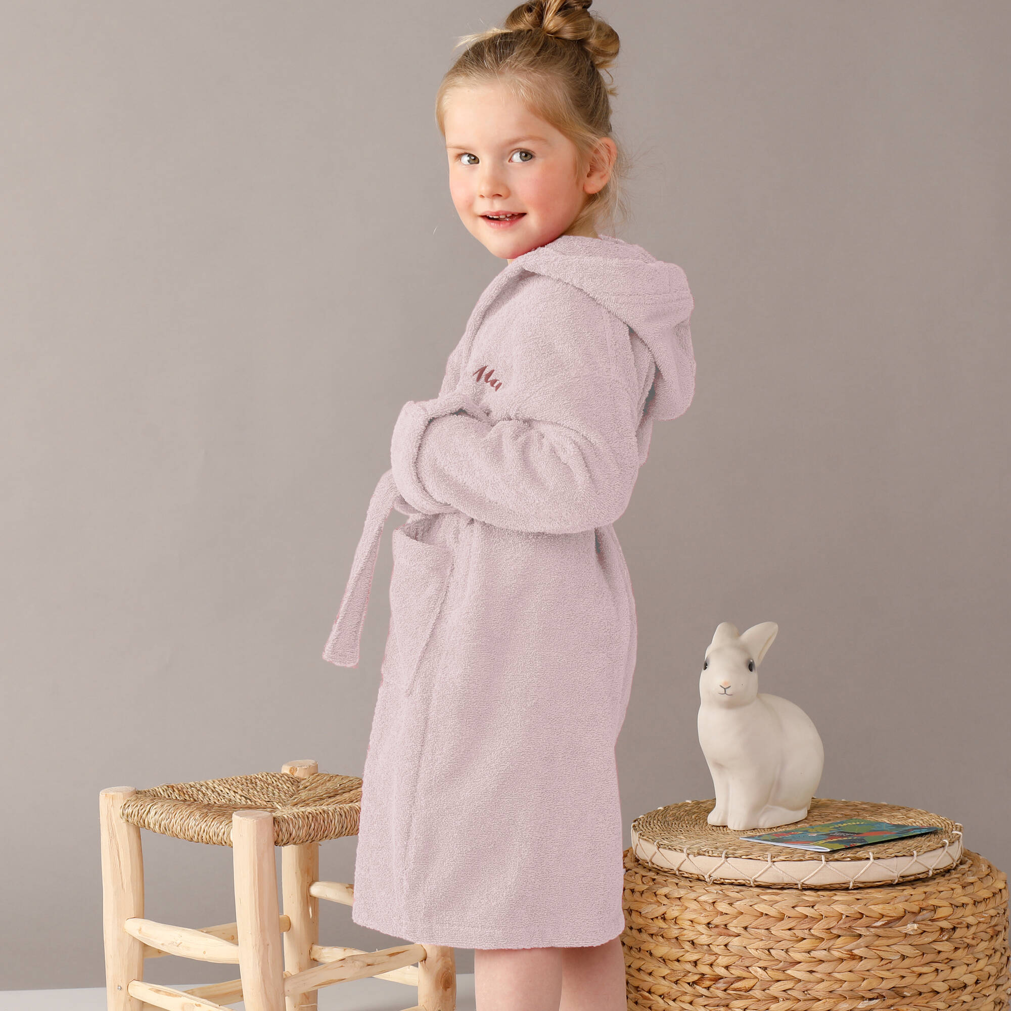 Peignoir enfant éponge à capuche personnalisable