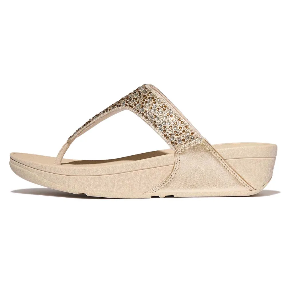 Fitflop Lulu Crystal Mix Metallic Toe Post sandals
