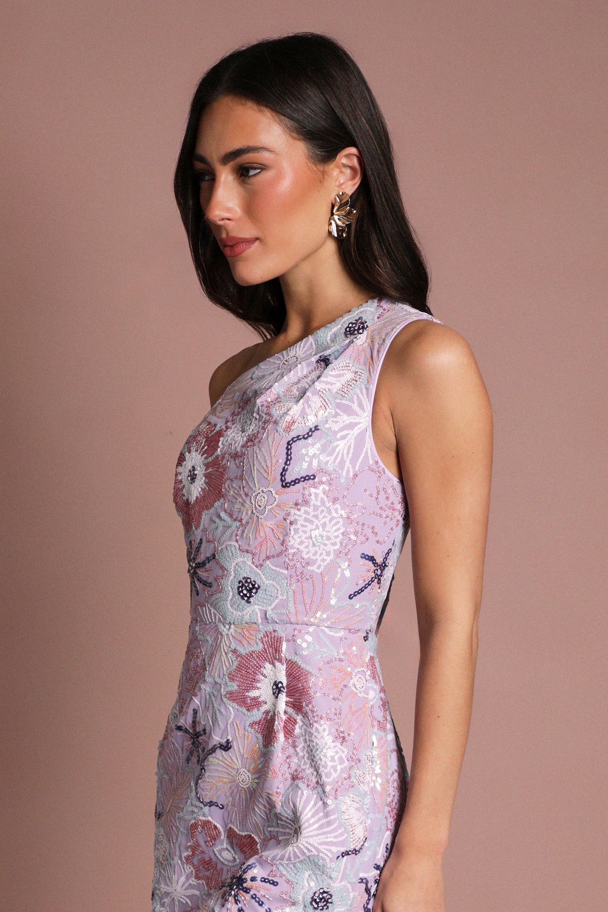 Coast Coast Muse Sequin Embellished Off The Shoulder Midi Dress
