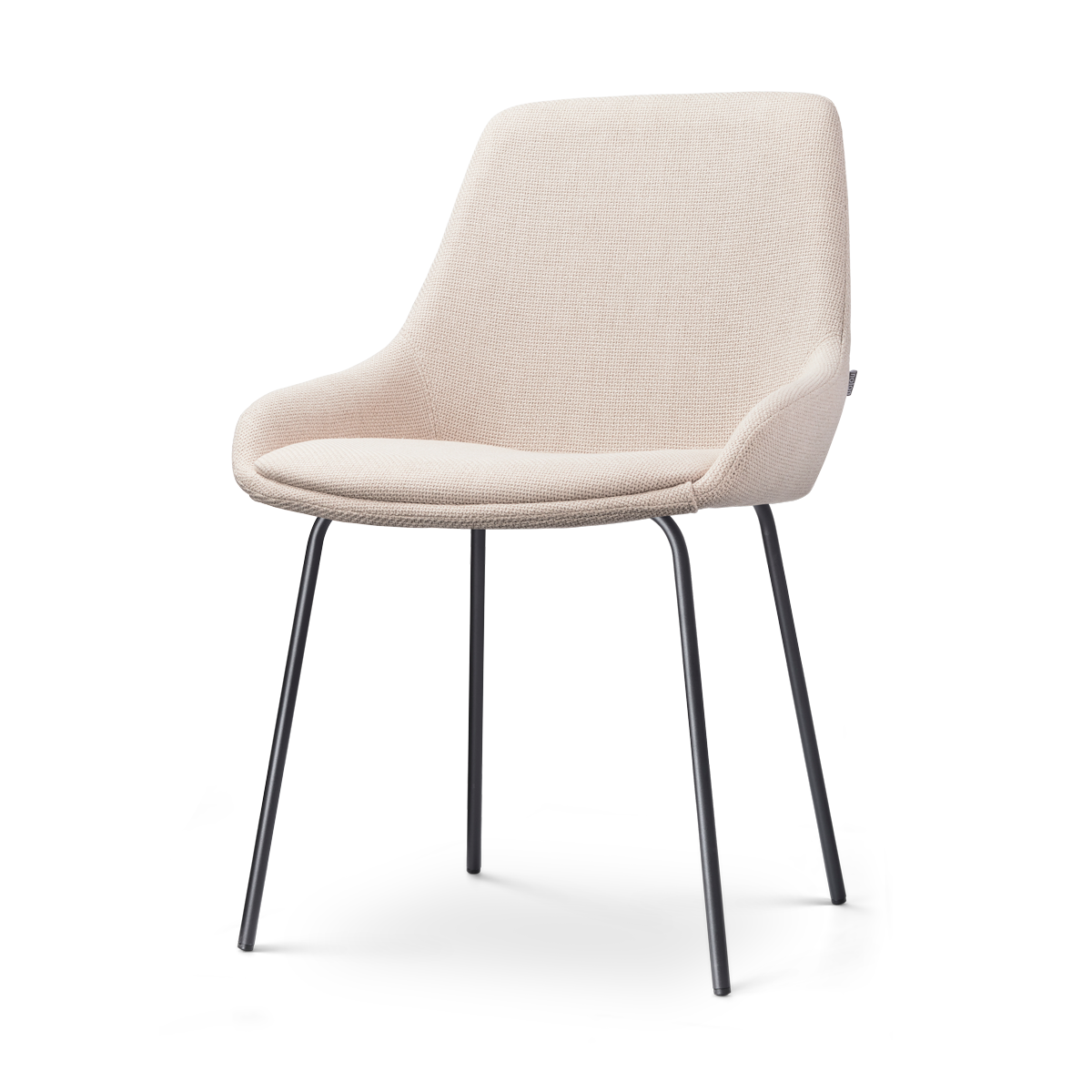 Nolon Nora-Isa Eetkamerstoel Beige - Stof - Zwart Onderstel
