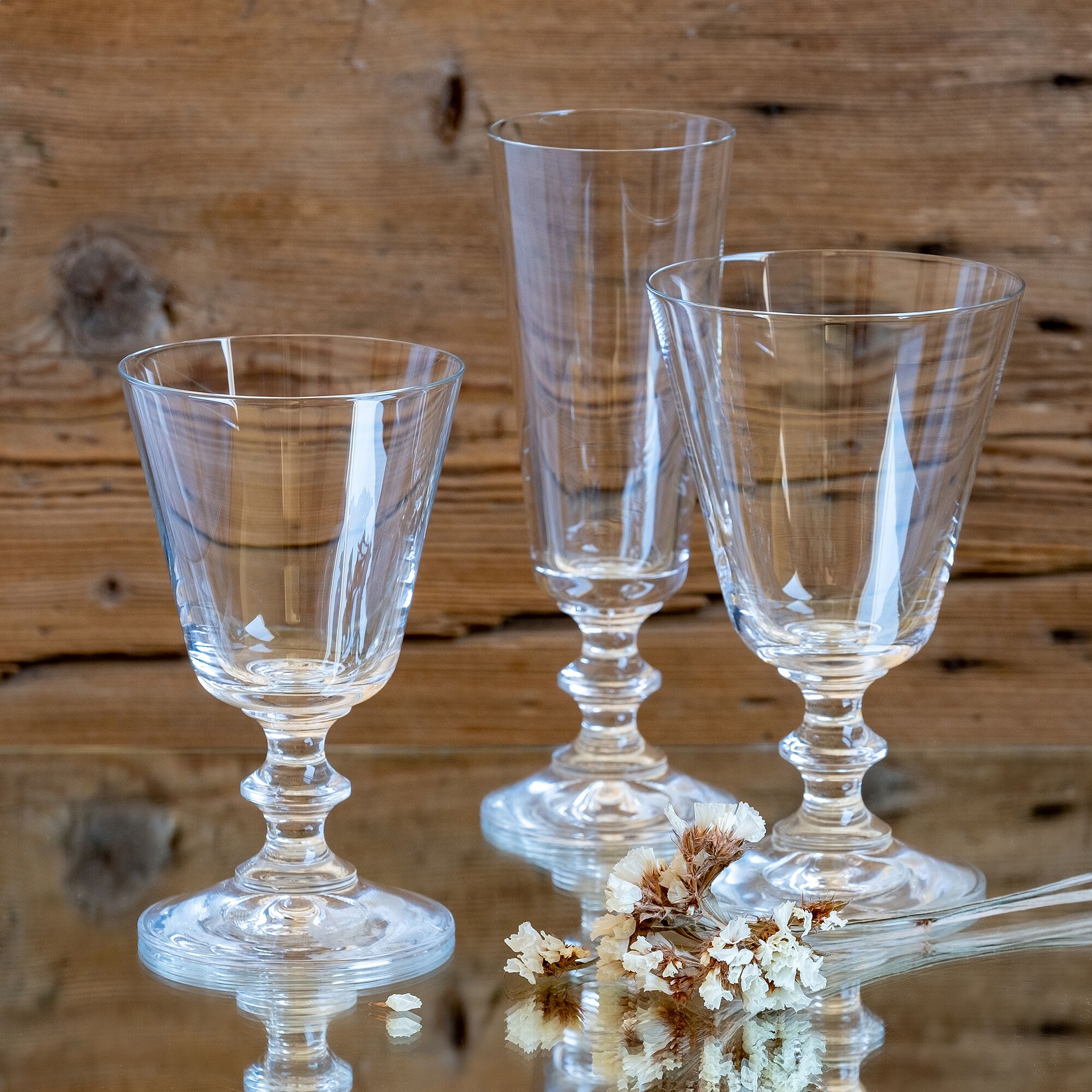 FRANCE - Flûte à champagne conique en verre 17cl - transparent