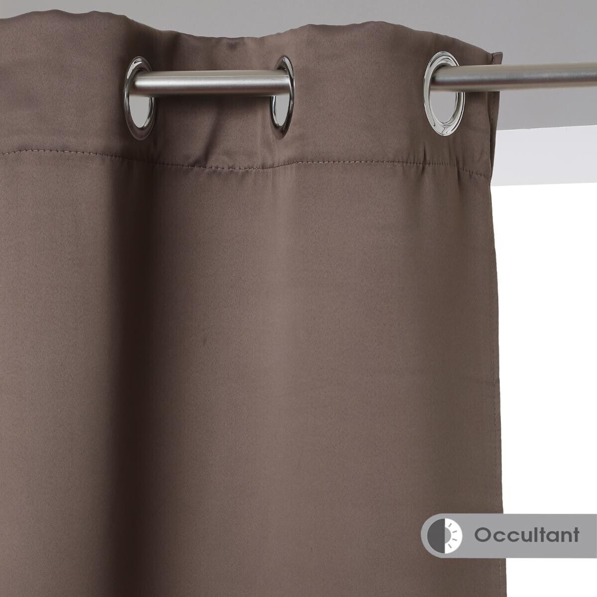 Set of 2 blackout curtains Taupe grey, 135x240 cm