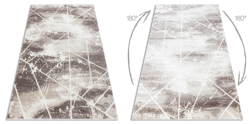 Dywan CORE 1818 Geometryczny - Strukturalny, dwa poziomy runa, 80x150 cm