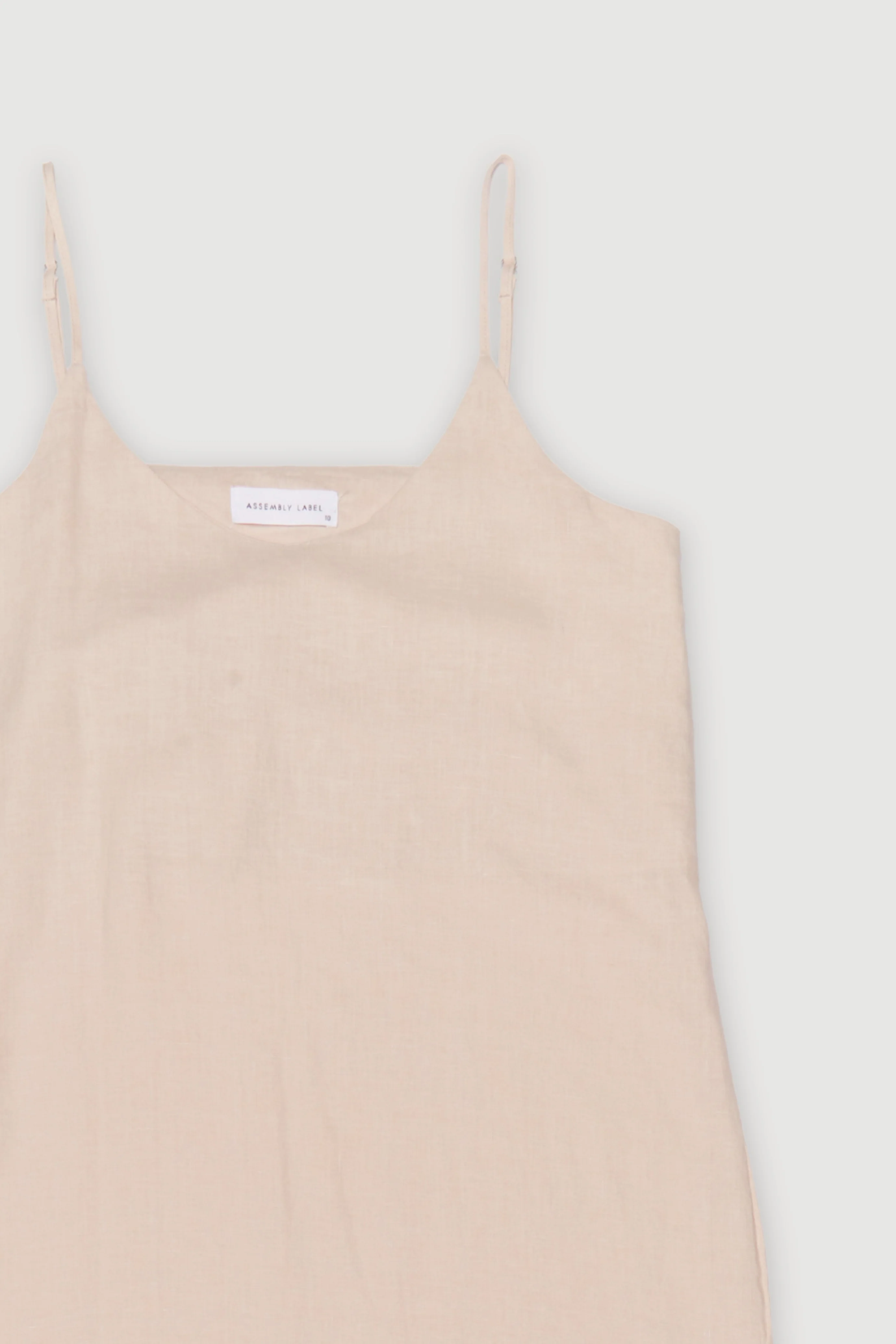 Re-Worn Womens Linen Slip Dress