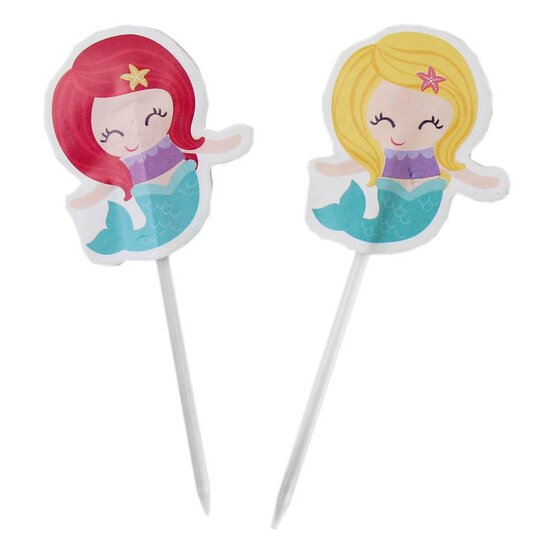 Baked With Love Mermaid Cupcake Picks 24 Pack