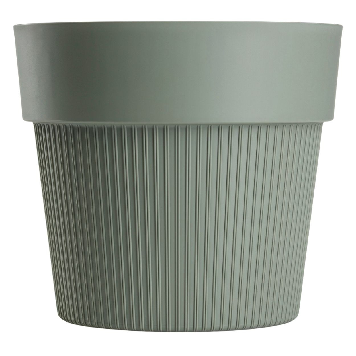 Donica plastikowa SILVA LINE szarozielona okrągła do domu 13,2 cm