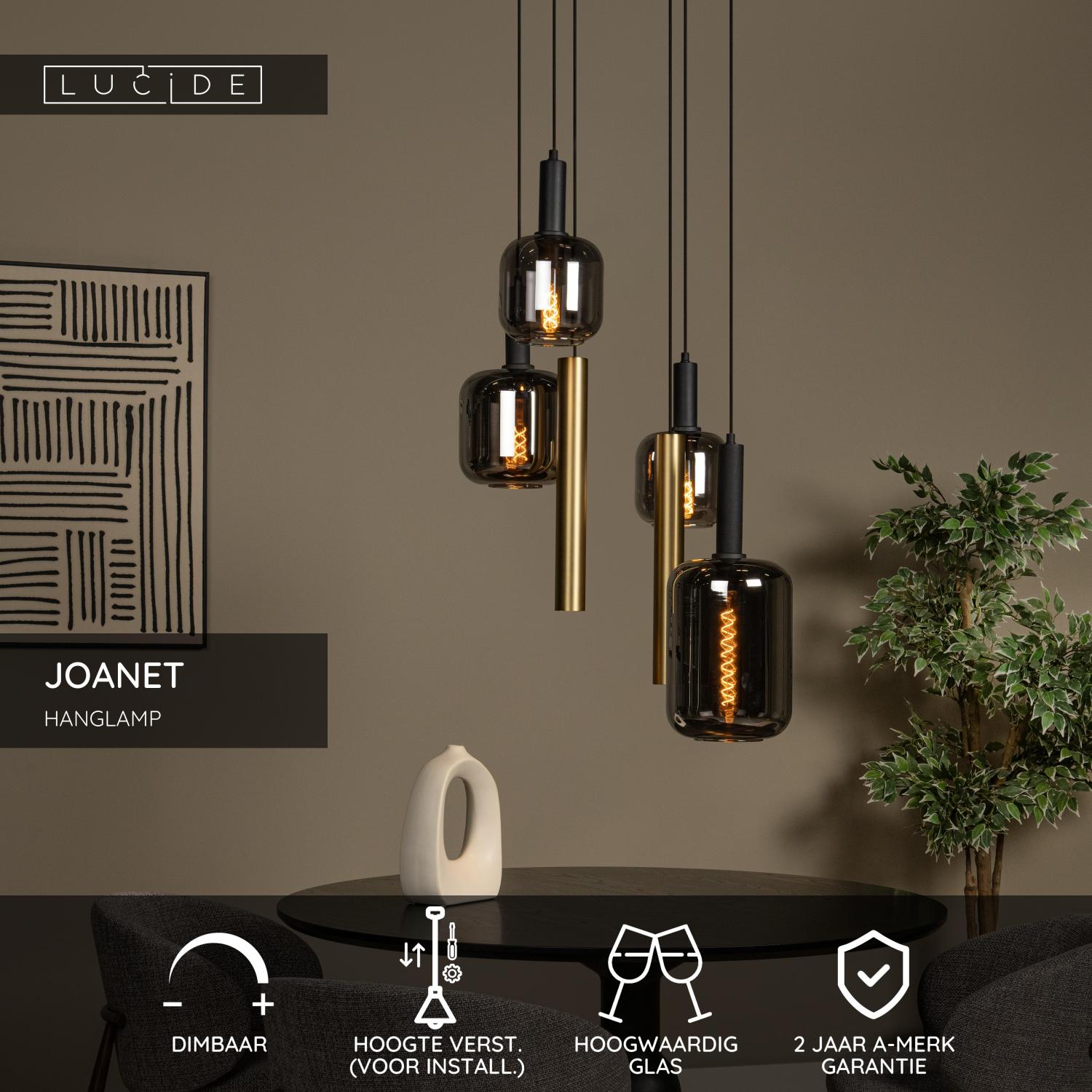Lucide JOANET Hanglamp - Messing