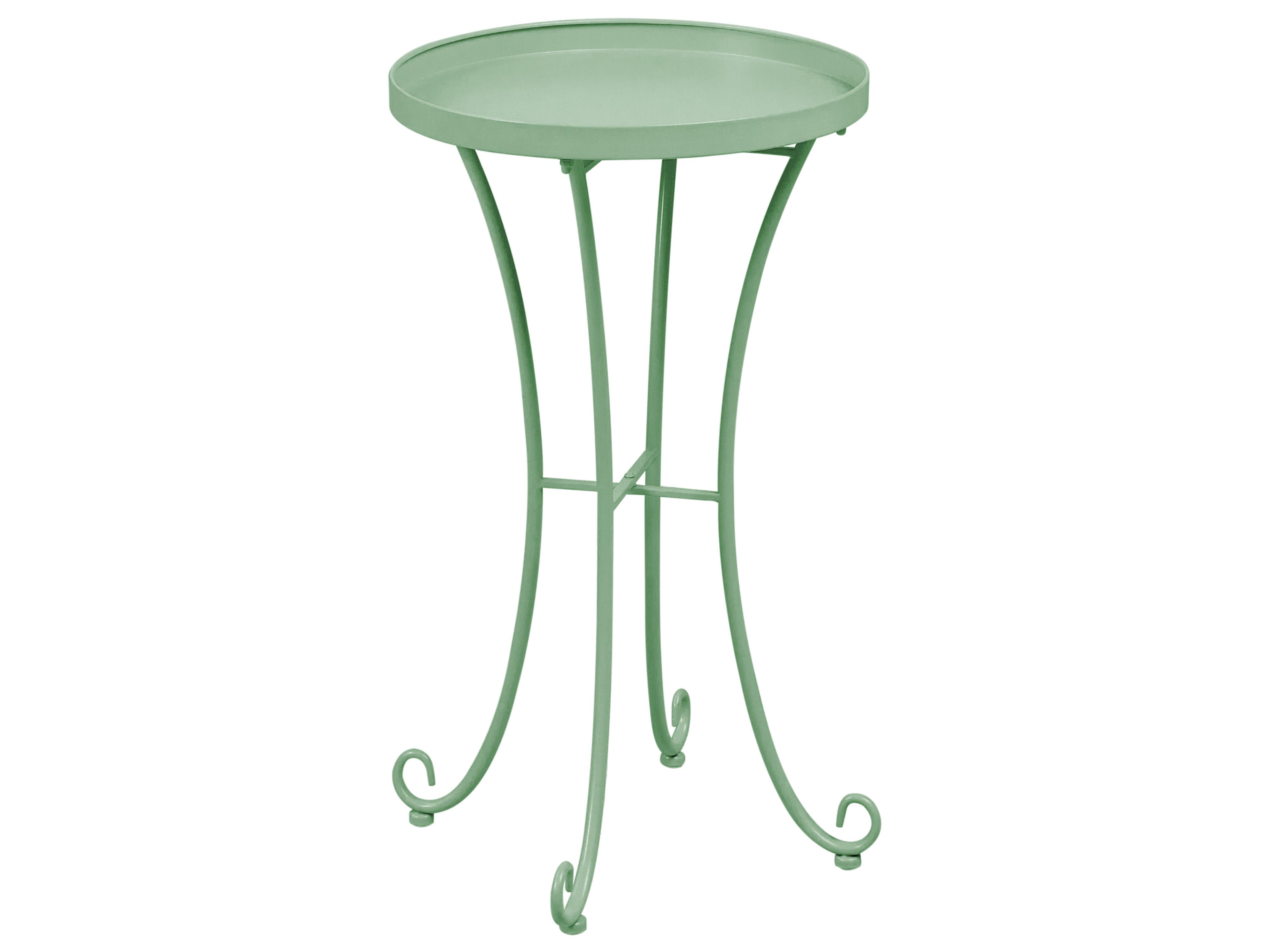 Garden Side Table CAVINIA 40 cm 40 cm Metal Green