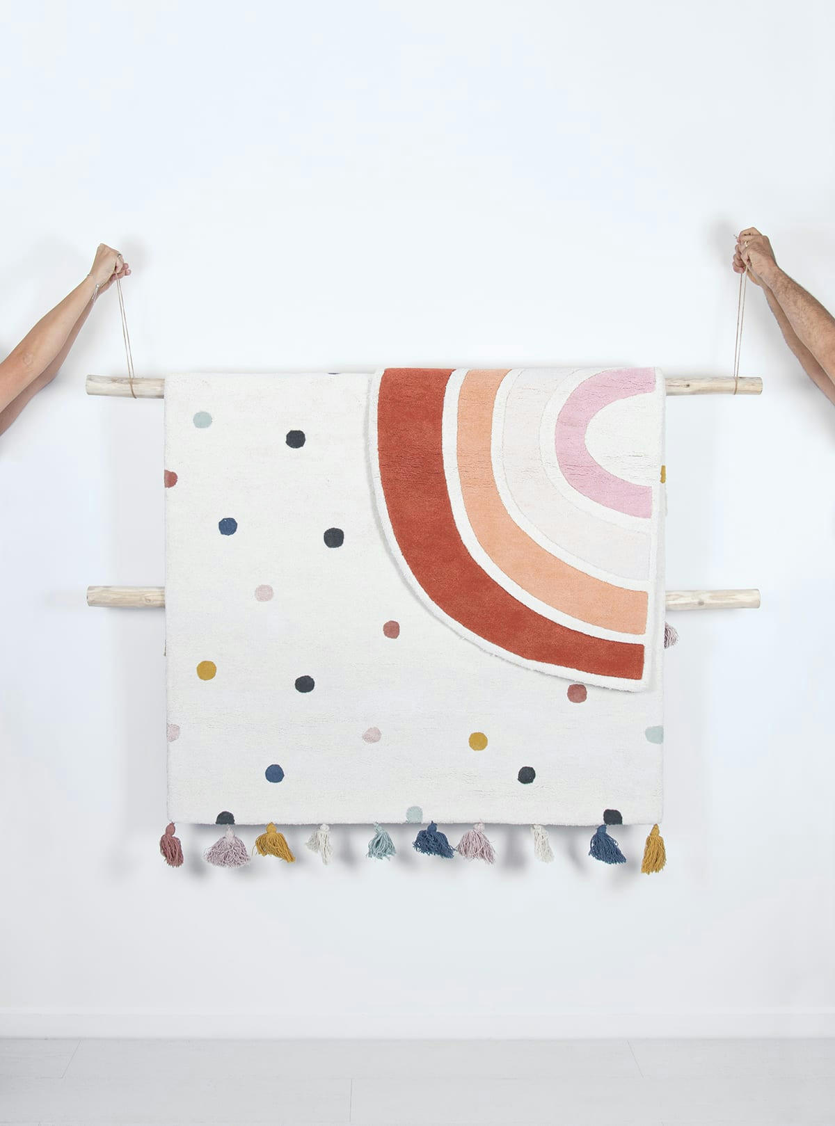 MINIMA - Tapis à pois en Coton Multicolore