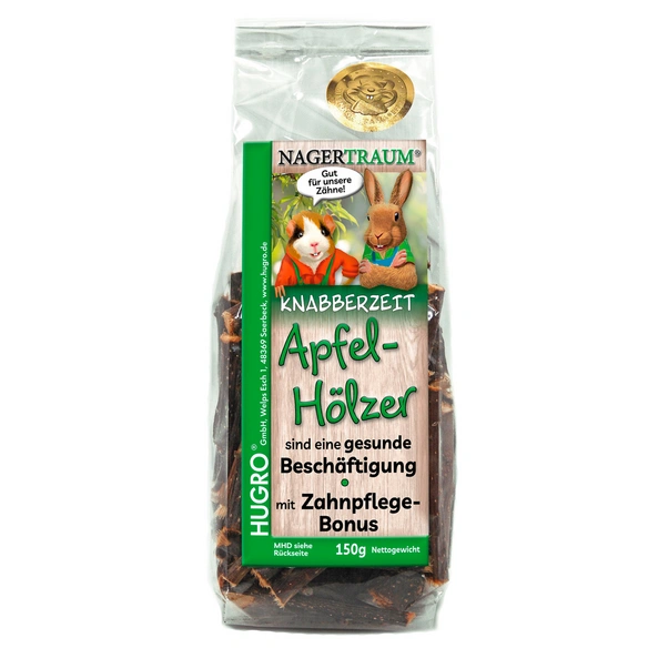 Nager-Knabberhölzer, 150 g, Apfelhölzer
