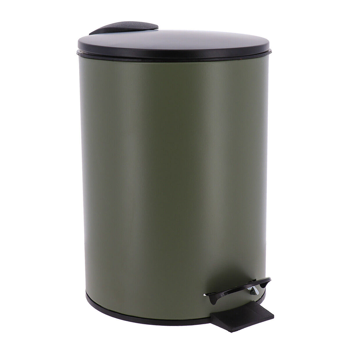 Balde wc verde caqui mate de metal softclose 3l