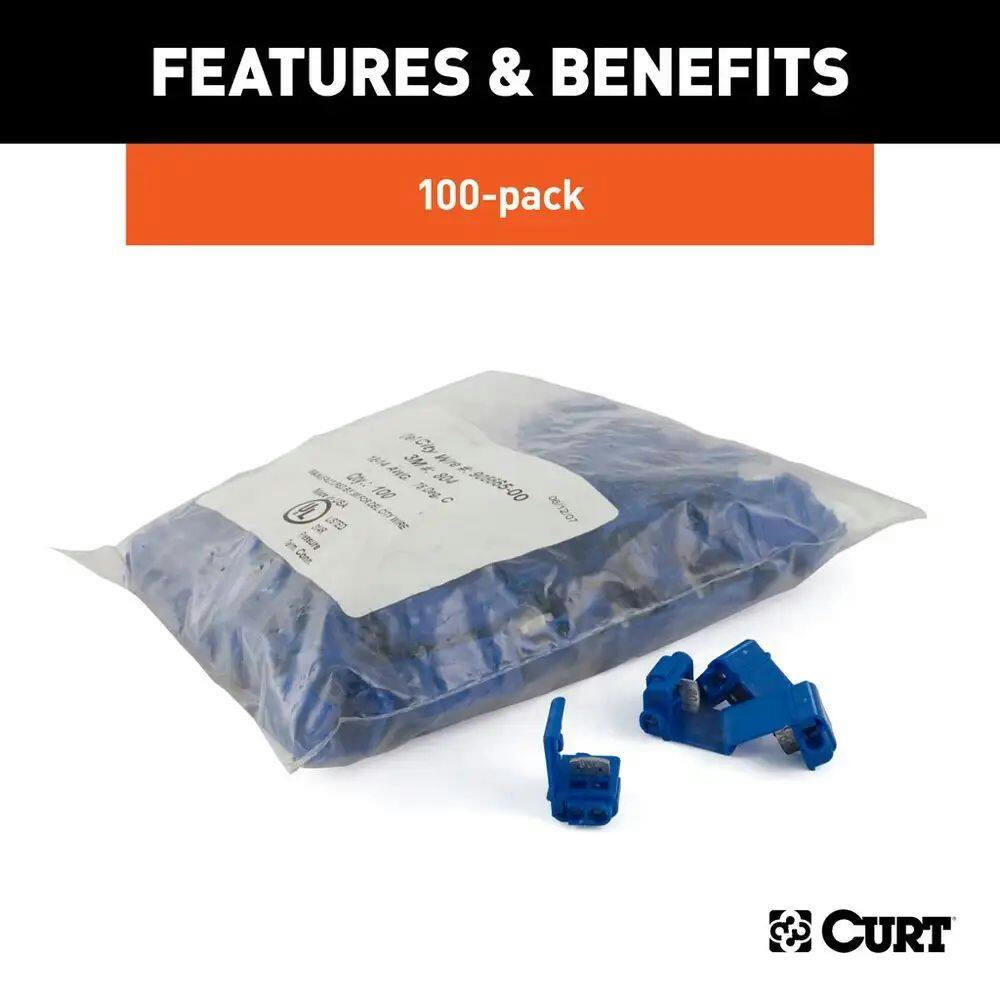 CURT 59956 Snap-Lock 18-14 Gauge Tap Connectors with Gel Sealant, 100-pk