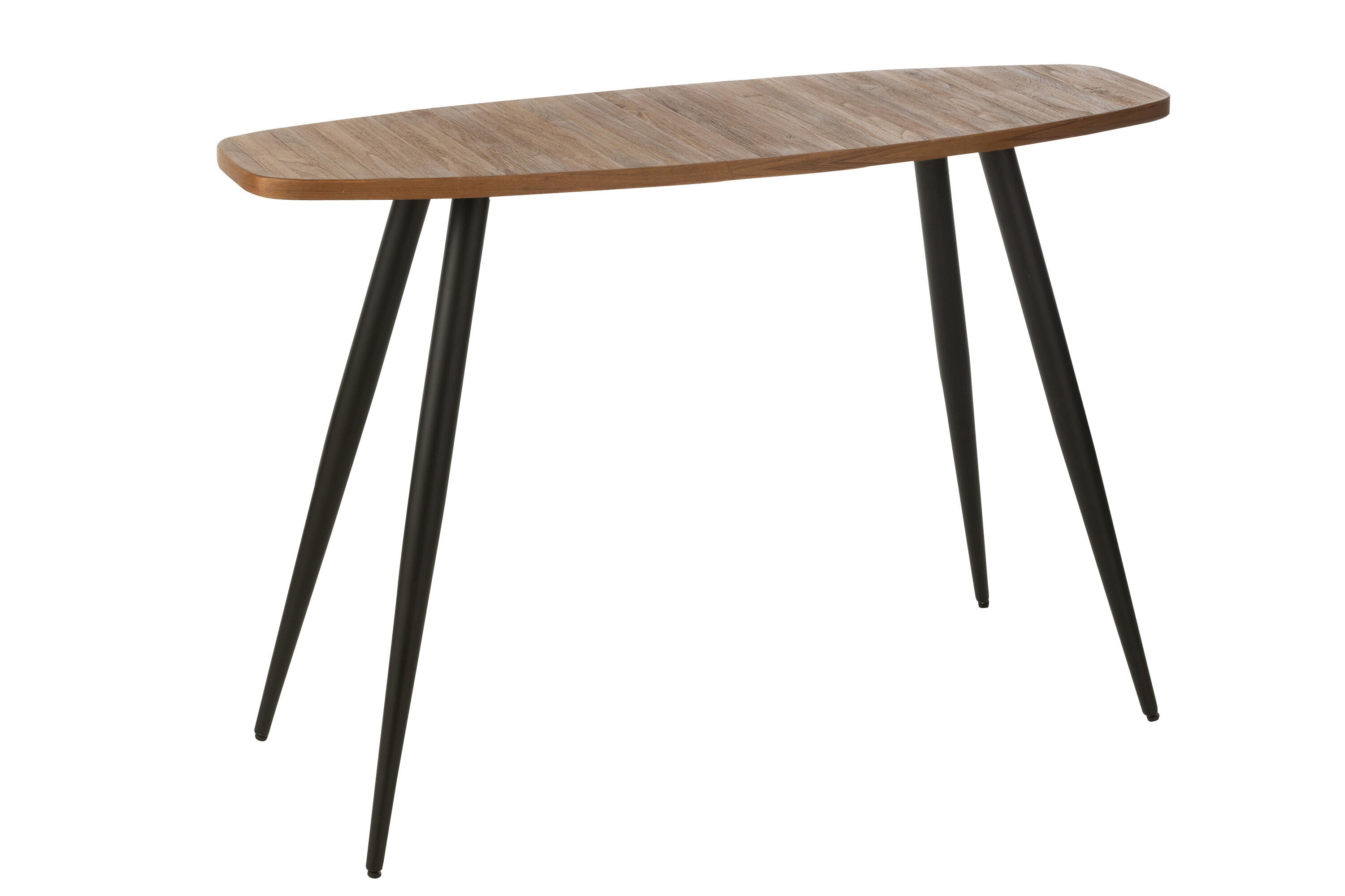J-Line console Ovaal - gerecycleerd hout - naturel