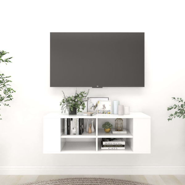 Szafka Pod Telewizor Biały Stolik Półka Szafka RTV102x35x35 cm