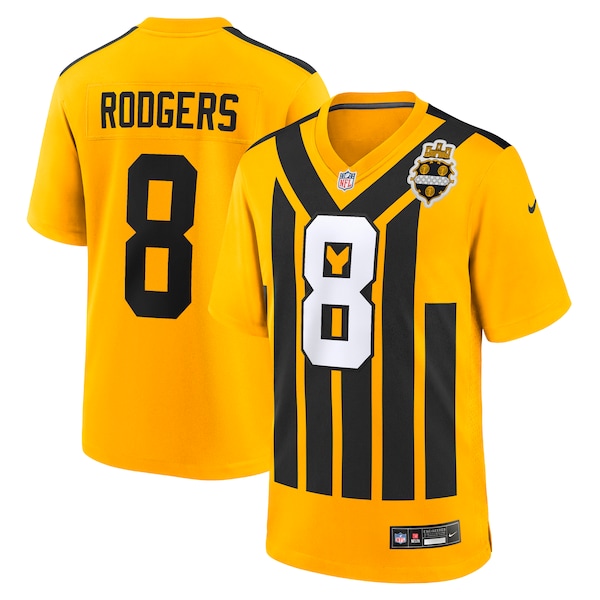 Aaron Rodgers Pittsburgh Steelers Nike Alternate 1933 Throwback Game Jersey - Gold/Black/White