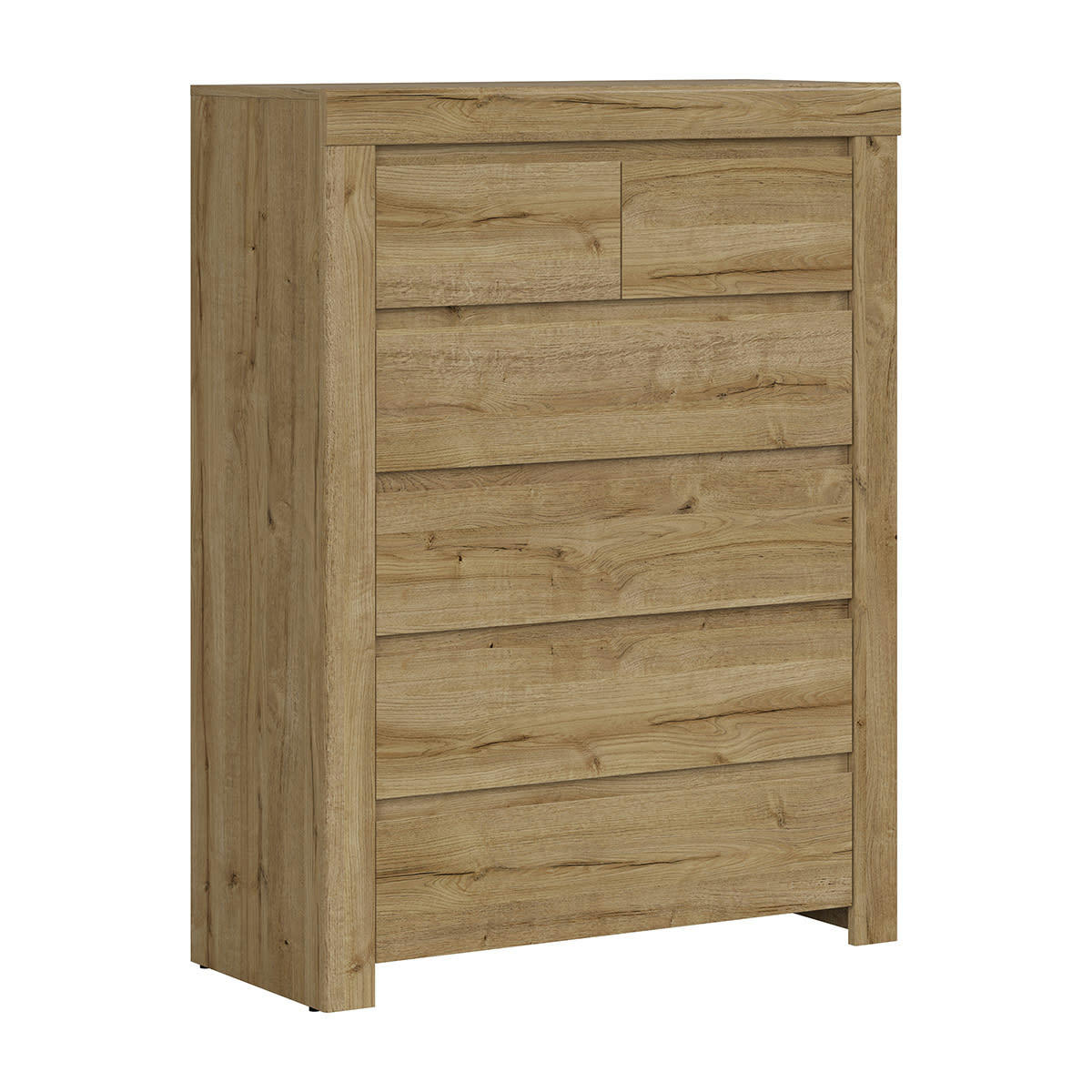 - Commode 6 tiroirs panneaux agglomérés naturel