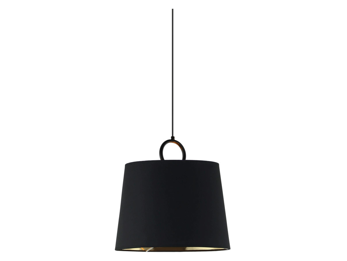 Lampa wisząca Trosa tkaninowa czarna