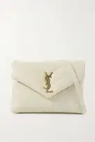 YSL SAINT LAURENT Loulou Toy quilted leather shoulder bag cream