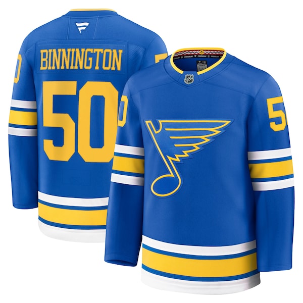 Jordan Binnington St. Louis Blues  Home Premium Player Jersey - Blue/White