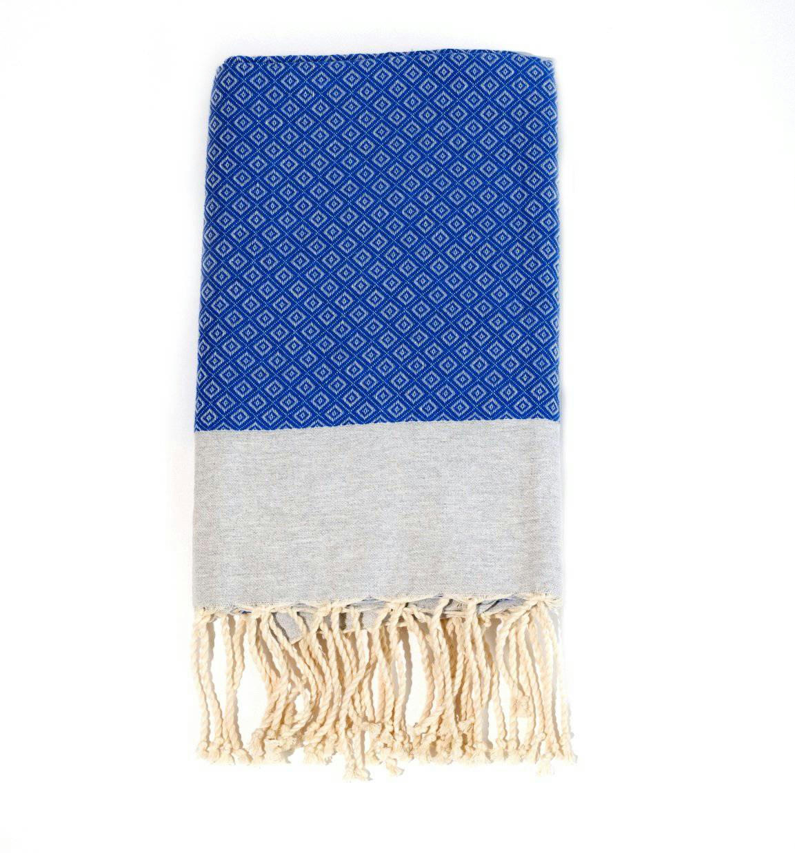 - Fouta en coton 100x200cm bleu royal
