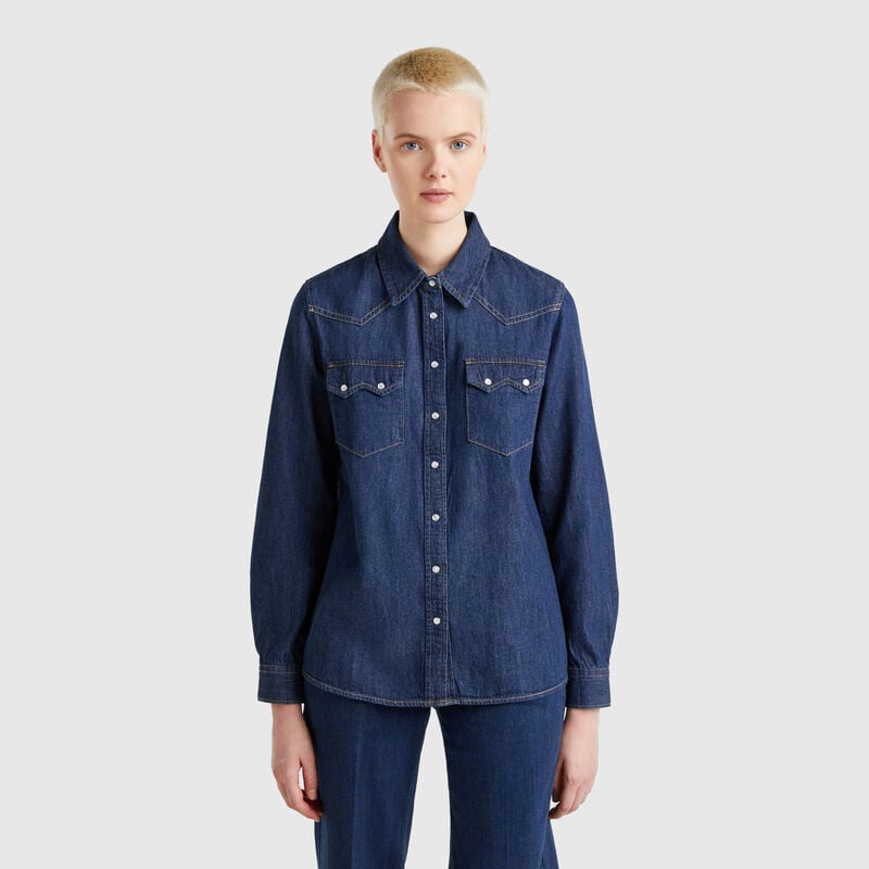 Western denim shirt