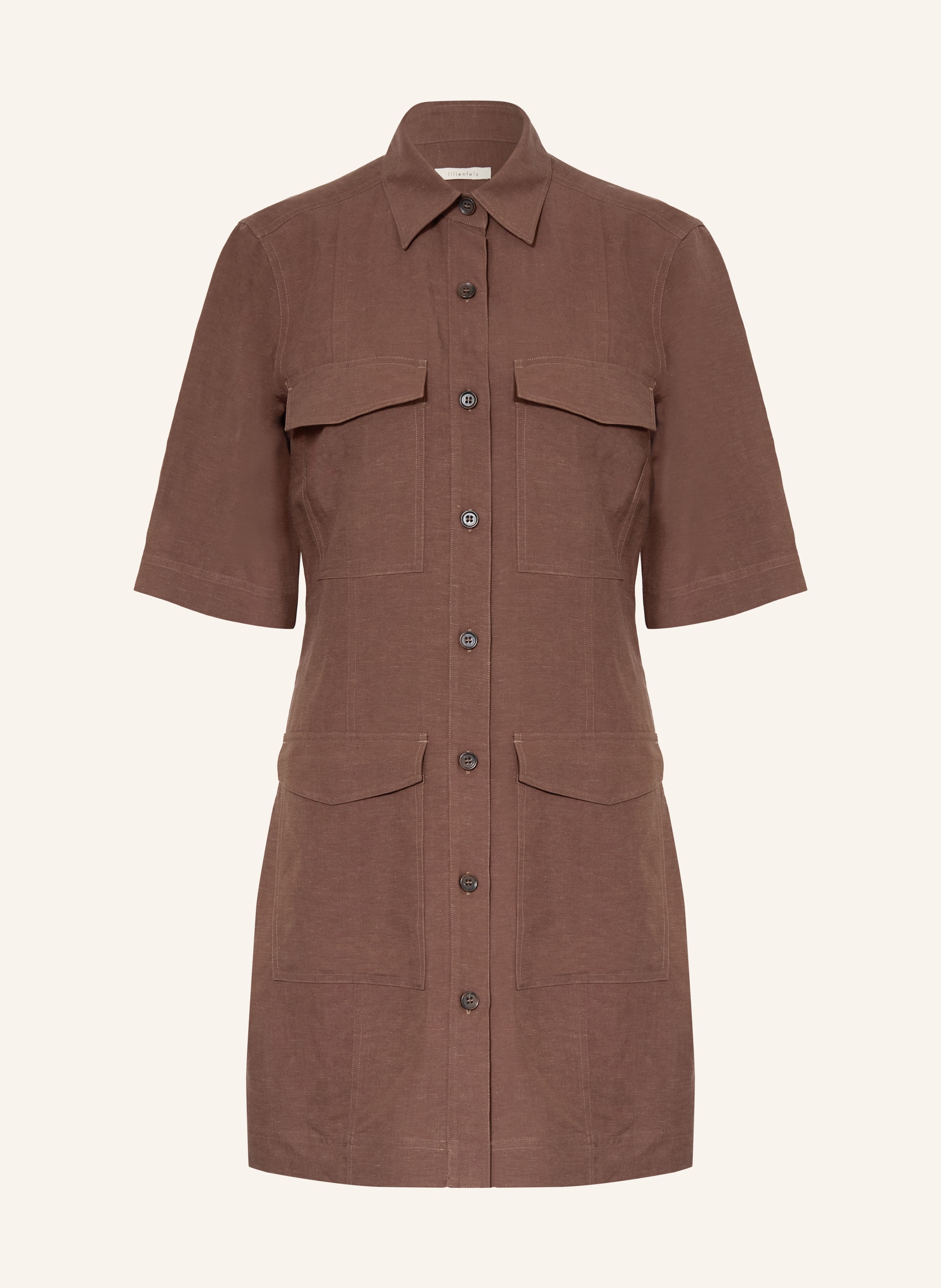 lilienfels Hemdblusenkleid mit Leinen