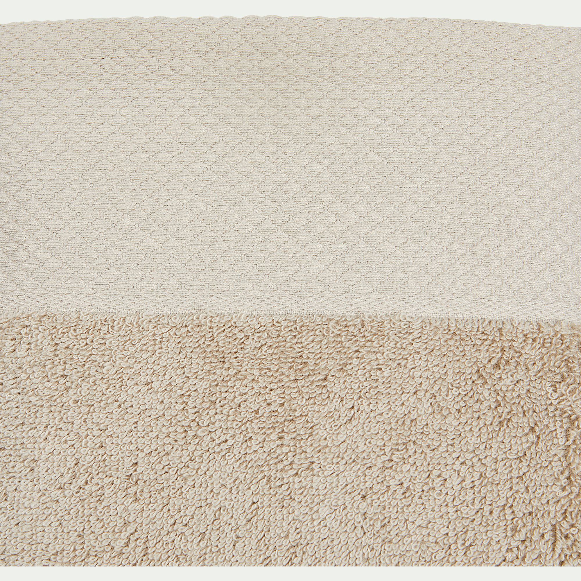 AZUR - Drap de bain en coton peigné - beige alpilles 100x150cm