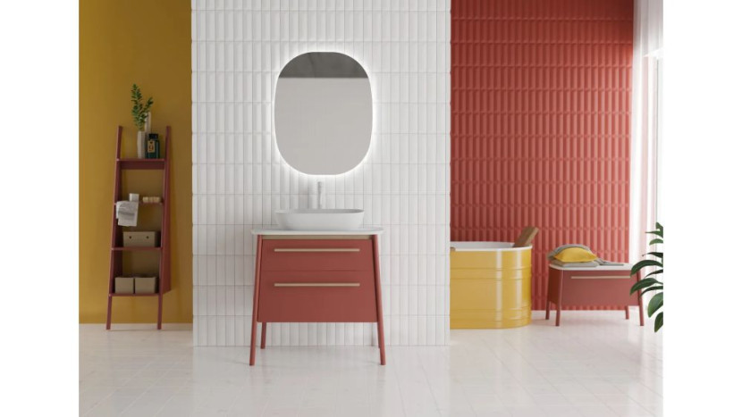 Umywalka nablatowa DUKLA 56x37 cm Solid Surface biały mat