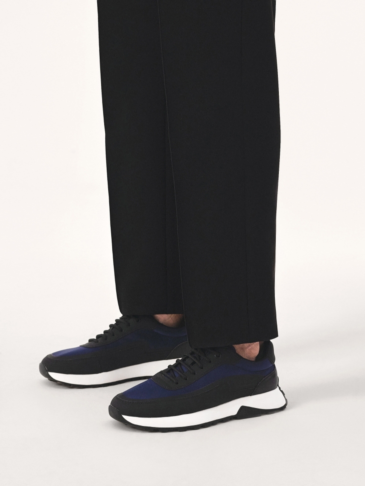 Combination material sneakers