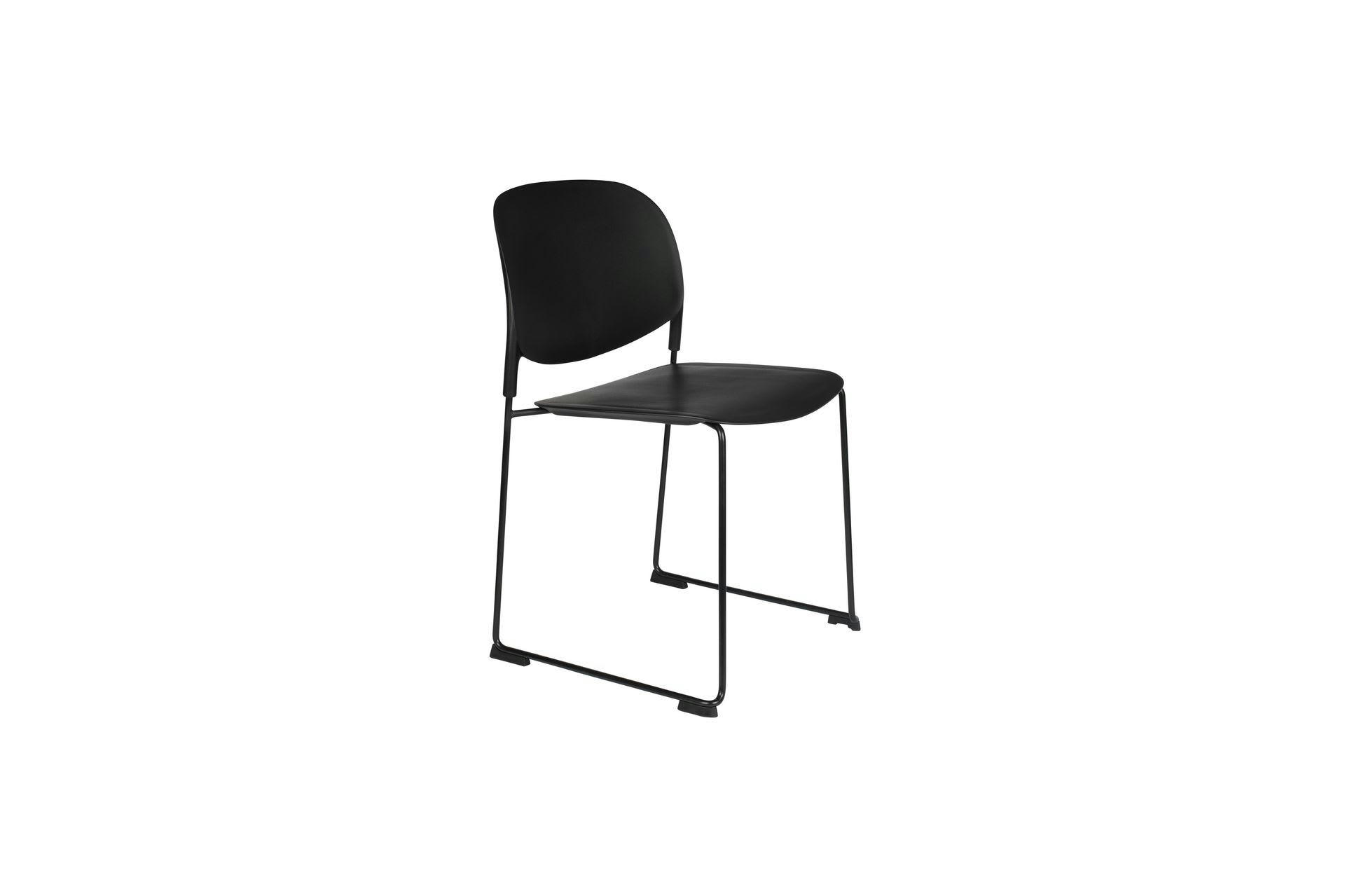 STACKS - Chaise en polypropylène noir