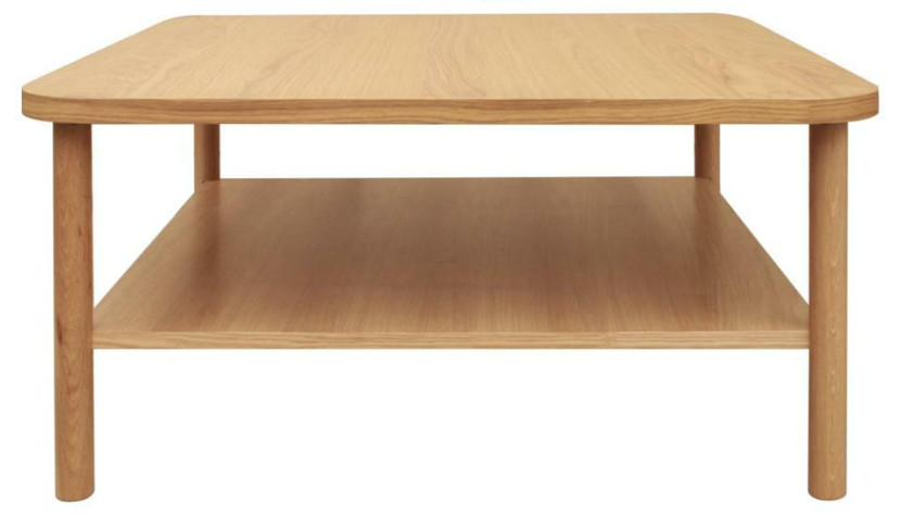 STOLIK KAWOWY Banbury 90x90cm lakierowane drewno i fornir