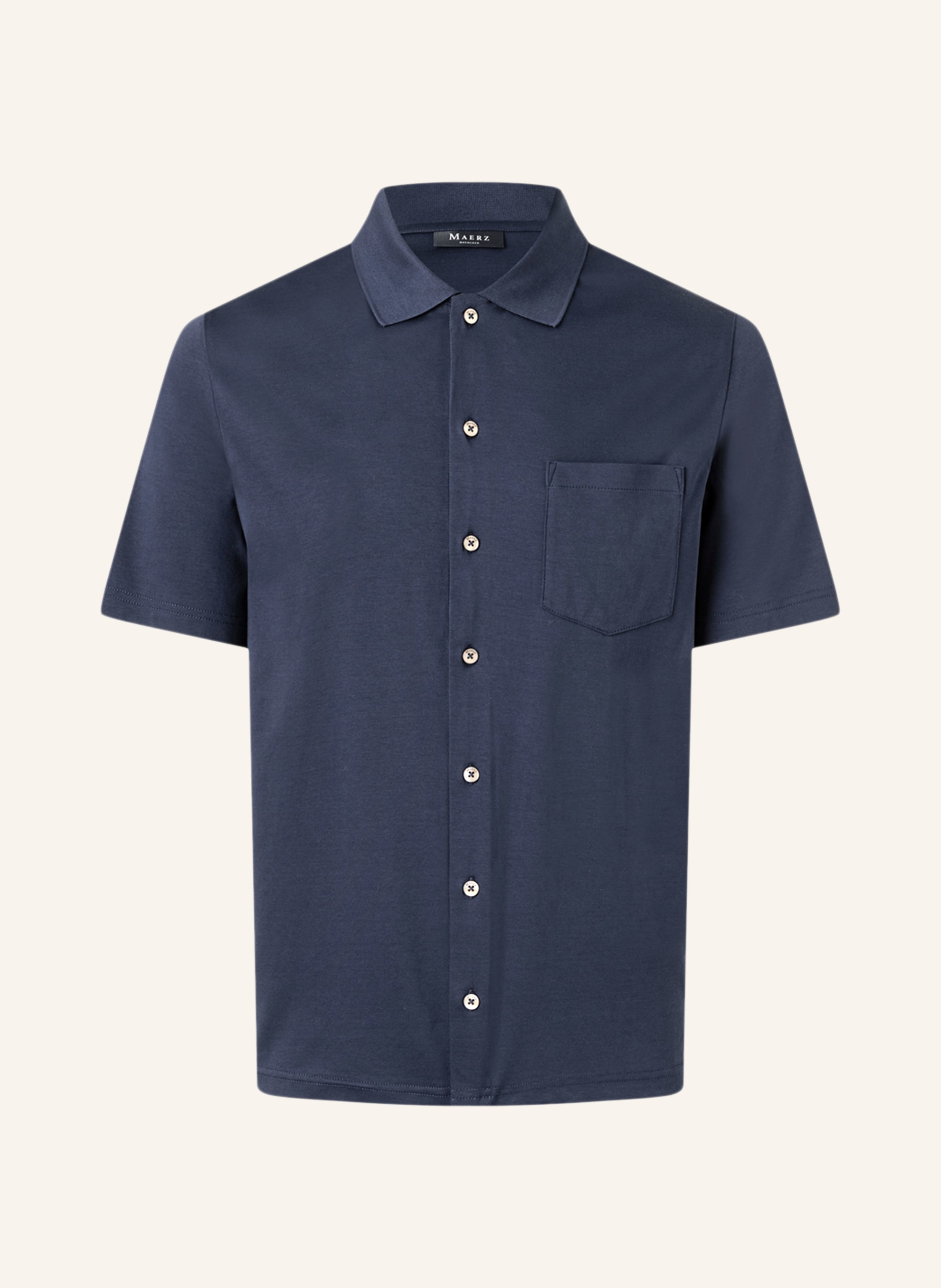 MAERZ MUENCHEN Kurzarm-Hemd Regular Fit aus Jersey