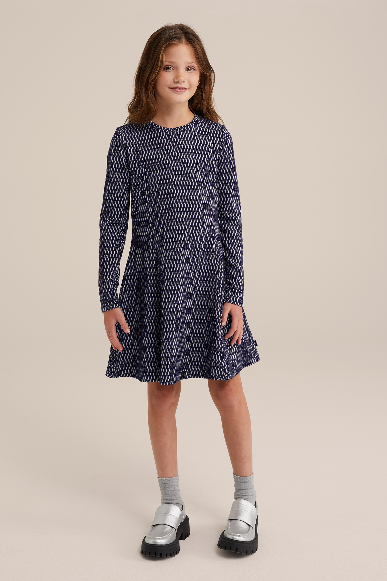 Meisjes jurk met dessin