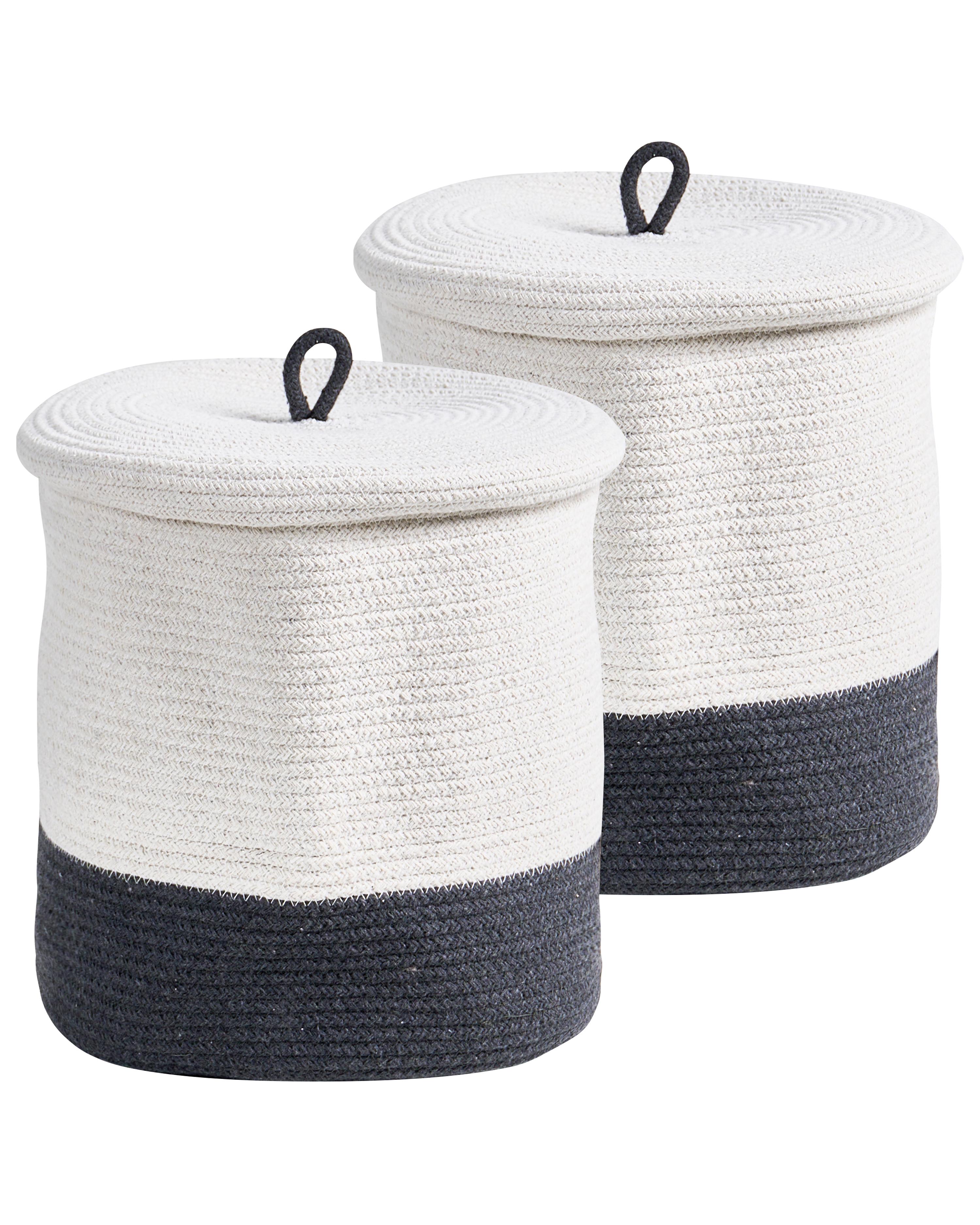 Basket SILOPI Cotton White/ Dark Grey