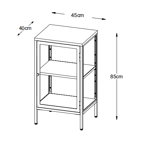 Nordic Home - Ragnar dressoir - 45 cm - zwart