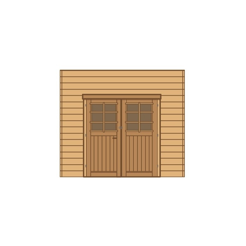 Paroi frontale avec double porte pour carport 2,7 x 2,45 m SOLID
