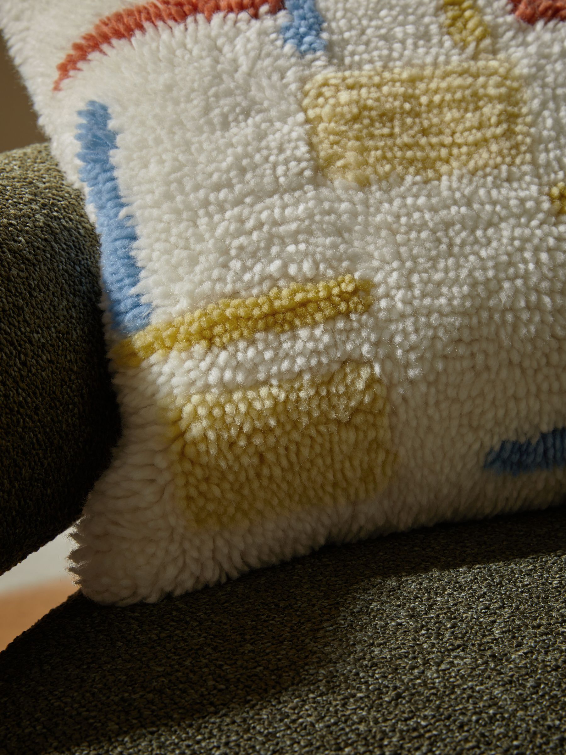 Max Tufted Berber Cushion in Cream