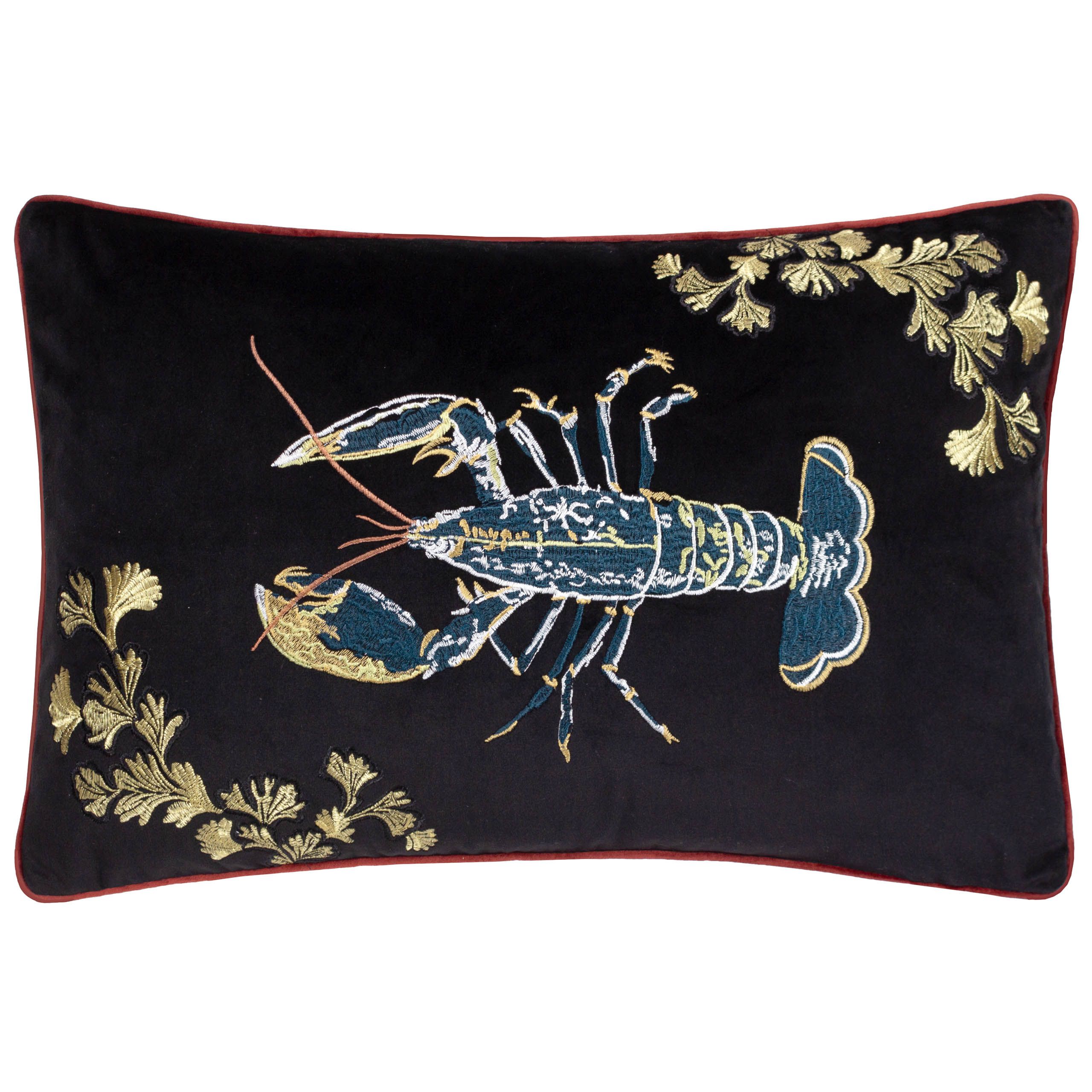 Paoletti Atlantica Embroidered Velvet Cushion