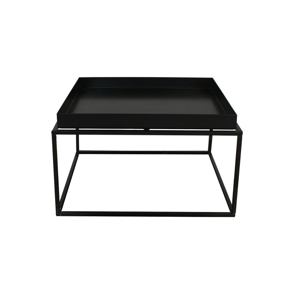 SYLVIE - Table basse minimaliste en métal noir