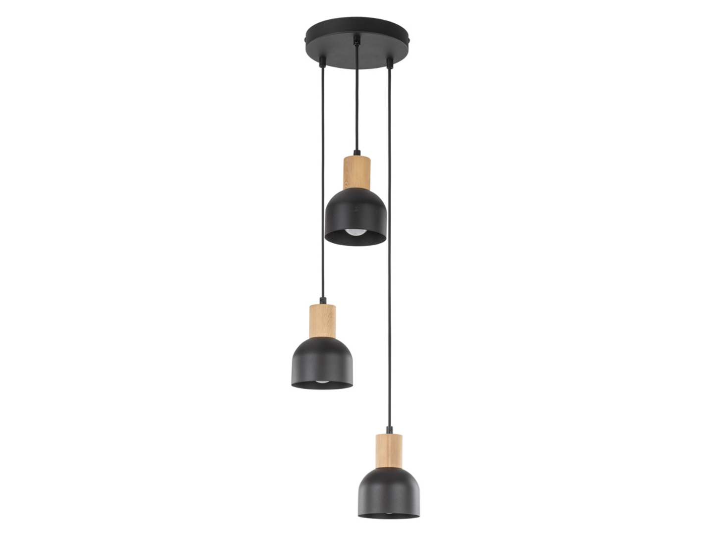 Lampa wisząca Cairo 3-punktowa metalowa czarna