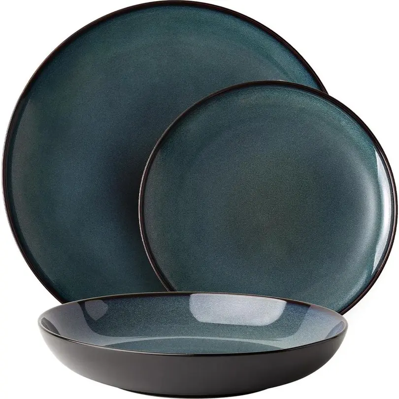 Geschirrset 12-teilig Elements Night Sky