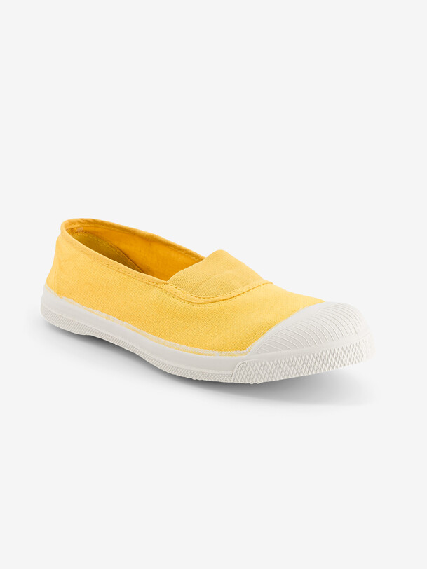 Tennis elastique femme bouton d or