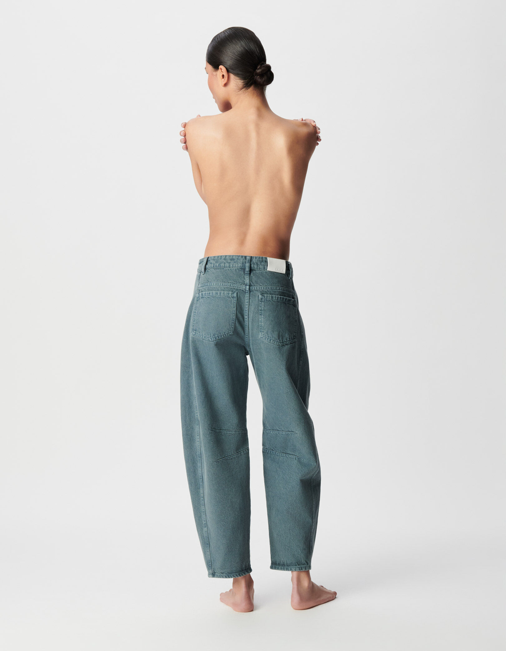 Jean barrel bleu Gabrielle 7/8e Femme
