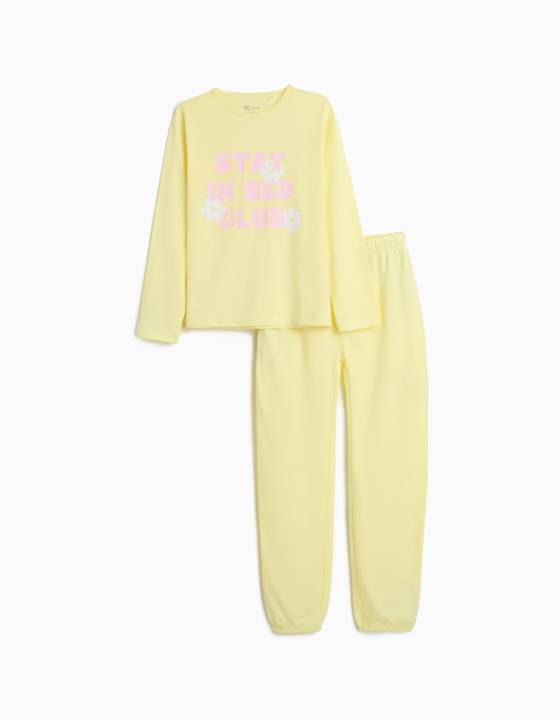 Pijama, Menina, Amarelo Claro